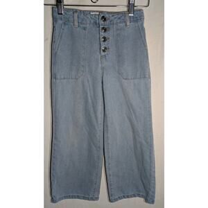 Jessica Simpson Girls Olivia Wide Leg Jeans Sz 7Adjustable waist Light Wash Y2K